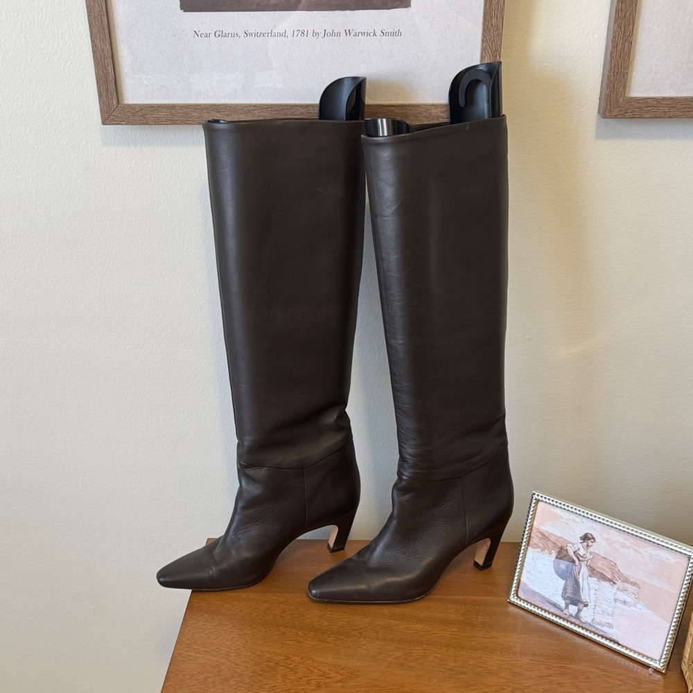 Everlane The Knee-High Banana Boot, Dark Brown, Sz 7 - Picture 5 of 9